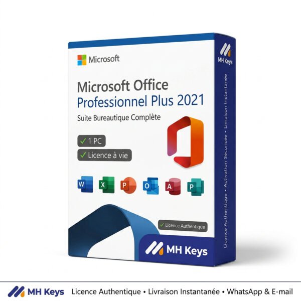 Microsoft Office Professionnel Plus 2021 | Licence Officielle à Vie