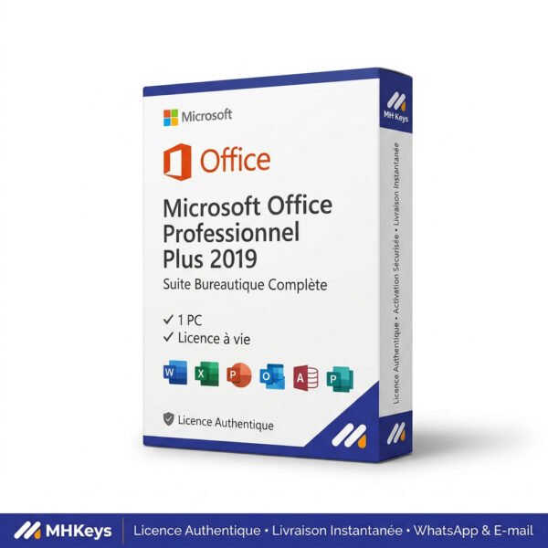 Microsoft Office Professionnel Plus 2019 | Licence Officielle à Vie